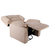 Home Recliner Chair Overstuffed Manual Recliner Pillow Top Arm Sofa--Cream Yellow