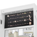 8 LEDs Jewelry Cabinet Armoire with Beveled Edge Mirror, Gorgeous Jewelry Organizer Large Capacity