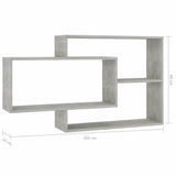 Wall Shelves Concrete Gray 40.9"x7.9"x23.6" Chipboard