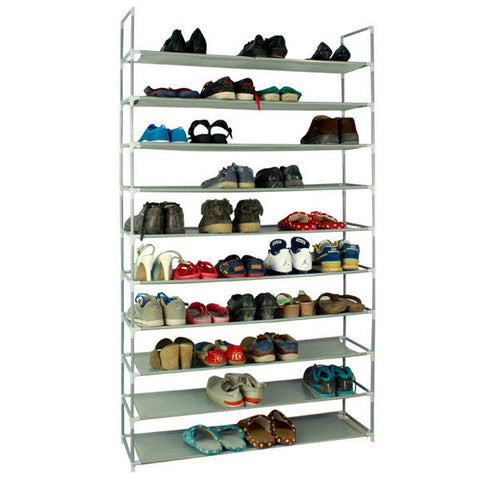 10 Layers Non-woven Fabrics & Steel 20Pair Shoe Capacity Rack 39.37x11.02x68.89'