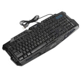 3 Colors Crack Illuminated LED Backlight USB Multimedia PC Gaming Keyboard A878