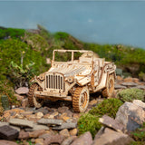 Robotime ROKR 3D Wooden Puzzle Toy Assembly Model Building Kits  Army Jeep