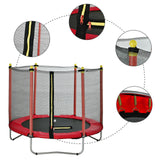 60" Round Outdoor Trampoline with Enclosure Netting RT