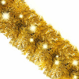 Christmas Garland with LED Lights 197" Gold