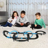 Bosonshop High-Speed Electric Powered Super Loop Speedway Slot Car Track Set with Two Cars for Dual Racing