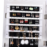 Full Mirror Makeup Mirror Cabinet 2 Drawers 5 Layers Storage Cabinet, Jewelry Mirror Cabinet White