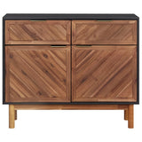 Sideboard 35.4"x13.2"x22.8" Solid Acacia Wood and MDF