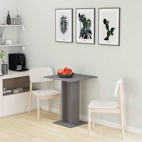 Bistro Table Gray 23.6"x23.6"x29.5" Chipboard