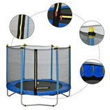 60" Round Outdoor Trampoline with Enclosure Netting RT