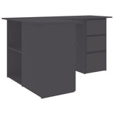 Corner Desk Gray 57.1"x39.4"x29.9" Chipboard