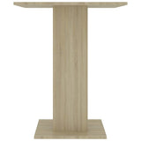 Bistro Table White and Sonoma Oak 23.6"x23.6"x29.5" Chipboard