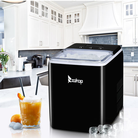 Ice Maker Black Plastic Transparent Cover/Display Commercial/Household XH