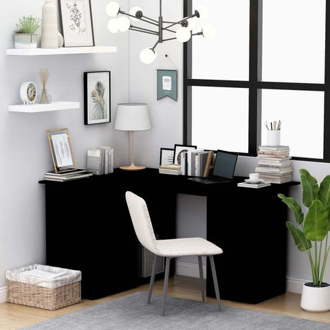 Corner Desk Black 57.1"x39.4"x29.9" Chipboard