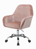 Eimer Office Chair in Peach Velvet & Chrome  YJ