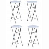 Bar Tables 4 pcs with MDF Tabletop White