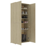 Shoe Cabinet Sonoma Oak 31.5"x15.4"x70.1" Chipboard