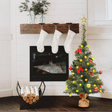 Artificial Christmas Tree with Baubles LED Lights Cloth Bag Base 25.2inches High Outdoor Indoor Office Home Party Holiday Season Decoration  YJ