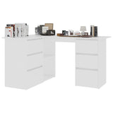 Corner Desk White 57.1"x39.4"x29.9" Chipboard