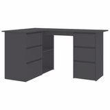 Corner Desk Gray 57.1"x39.4"x29.9" Chipboard