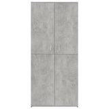 Shoe Cabinet Concrete Gray 31.5"x15.4"x70.1" Chipboard