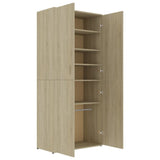 Shoe Cabinet Sonoma Oak 31.5"x15.4"x70.1" Chipboard