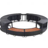 Spa Surround Poly Rattan Black