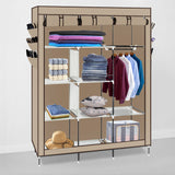 69" Wardrobe Portable Closet Storage Organizer Clothes Non-woven Fabric Wardrobe