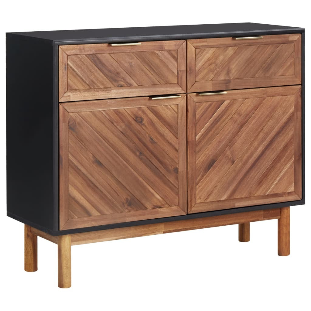 Sideboard 35.4"x13.2"x22.8" Solid Acacia Wood and MDF