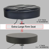 CoVibrant Well Cushioned Adjustable Rolling Stool with Back for Office Desk Home Kitchen Massage Medical Salon Artist