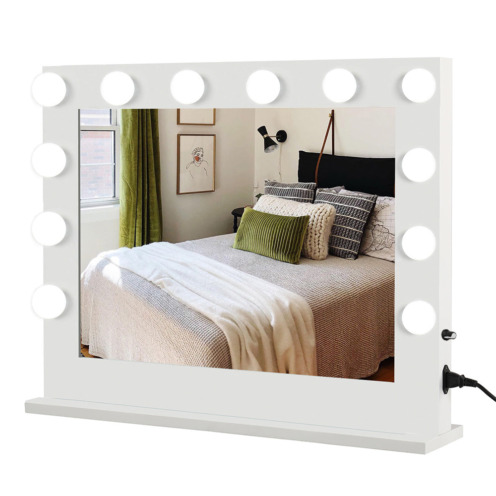 Vanity Mirror with Lights 14 Dimmable LED Bulbs for Dressing Room & Bedroom, Tabletop or Wall-Mounted