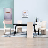 Dining Chairs 4 pcs Cream Faux Leather