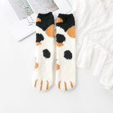 Free shipping Women Girls Winter Cat Claws Cute Thick Warm Sleep Floor Socks