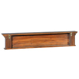 Wall Mounted Coat Rack 39.4"x3.94"x7.9" Black Solid Teak Wood