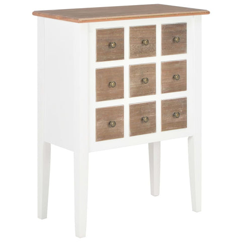 Sideboard White 21.3"x11.8"x31.5" Solid Wood