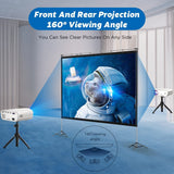 Projector Screen and Stand, 120 inch Outdoor Movie Screen TV with Dual Tripods, 16:9 4K HD Portable