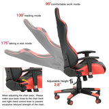 Free shipping Gaming Chair Office Chair High Back Computer Chair PU Leather Desk Chair PC Racing Executive Ergonomic Adjustable Swivel Task Chair with Headrest and Lumbar Support