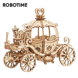 Robotime 3D Wooden Puzzle Games Assembly Pumpkin Cart Model