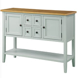 Cambridge Series Buffet Sideboard Console Table with Bottom Shelf (Lime White) AL