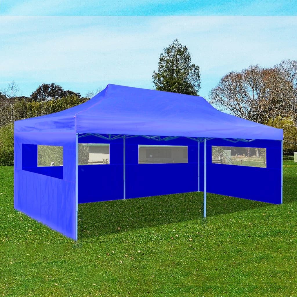 Blue Foldable Pop-up Party Tent 9'10" x 19'8"