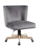 Cliasca Office Chair, Gray Velvet AL