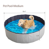 Foldable Pet Bath Pool, Collapsible Dog Bathing Tub, Kiddie and Toy Pool for Dogs Cats