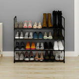 Free shipping 4 Tier Metal Shoe Rack Unit Shelf Closet Organizer Holds 20 Pair Shoes Black