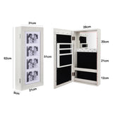 Jewelry Organizer Wall/Door Mounted Lockable Jewelry Cabinet with Mirror