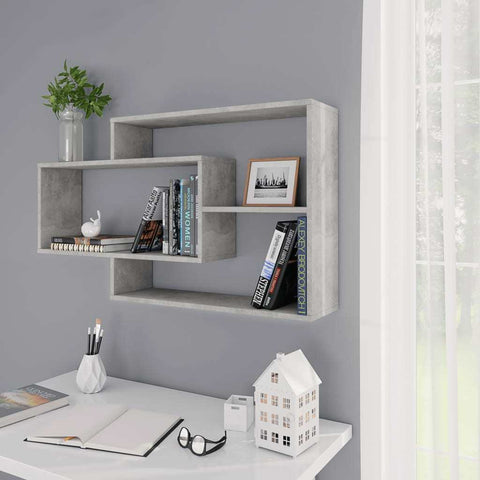 Wall Shelves Concrete Gray 40.9"x7.9"x23.6" Chipboard