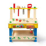 ROBUD Wooden Tool Workbench Toy for Kids & Toddlers, with Wood Tool Set