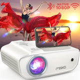 MOOKA Native 1080P Projector with WiFi and Bluetooth, 8500L FHD Movie Projector for Outdoor