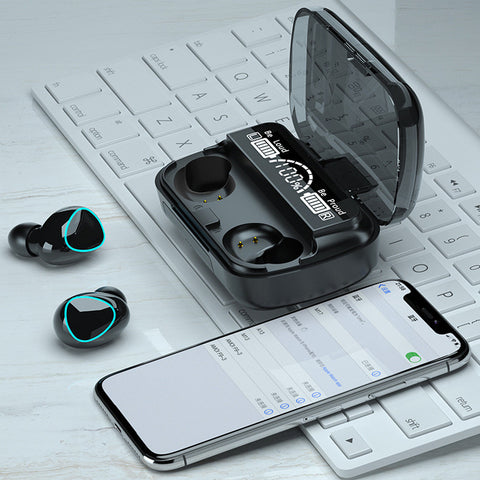 Wireless Earbuds Bluetooth 5.1 Earphones IPX7 Waterproof with LCD Display Charging Case;  9D Noise Reduction;  220H Call Time