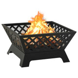 Fire Pit with Poker 25.2" XXL Steel