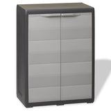 Garden Storage Cabinet with 1 Shelf Black and Gray