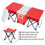 Outdoor Picnic Foldable Multi-function Rolling Cooler Upgraded Stool